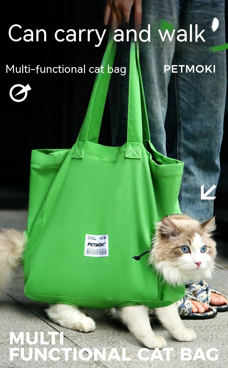 Large Capacity Pet Cat Bag Multifunctional Breathable Dog Canvas Carrier Bag Escape-proof Pet Shoulder Carrying Bag Pet Supplies - Image 5
