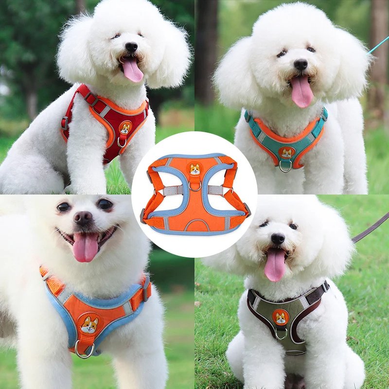 New Dog Leash And Harness Set Pet Dog Harness And Leash Set Adjustable Puppy Cat Harness Vest Reflective Walking No Pull Lead Leash For Small Dogs Chihuahua - Image 4