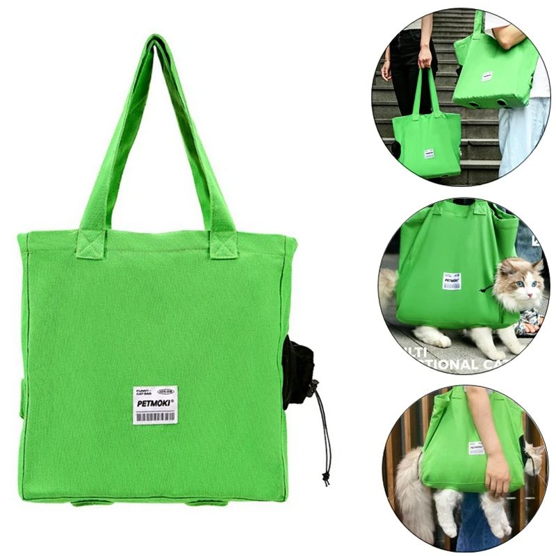 Large Capacity Pet Cat Bag Multifunctional Breathable Dog Canvas Carrier Bag Escape-proof Pet Shoulder Carrying Bag Pet Supplies - Image 3