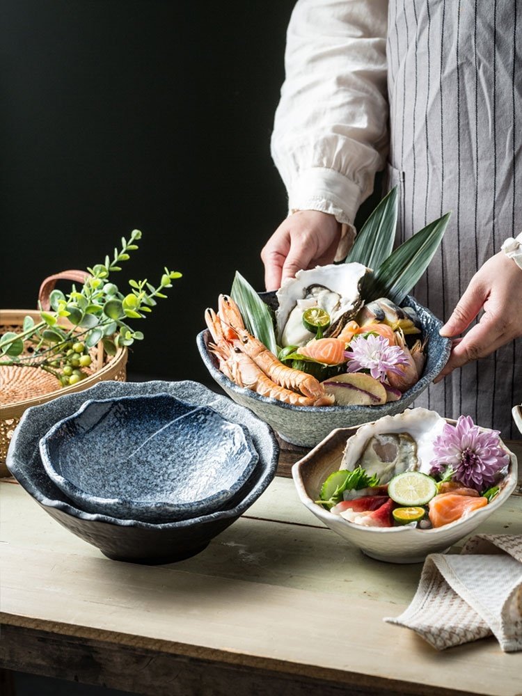Creative Upscale Restaurant Salmon Seafood Posture Sashimi Plate - Image 3