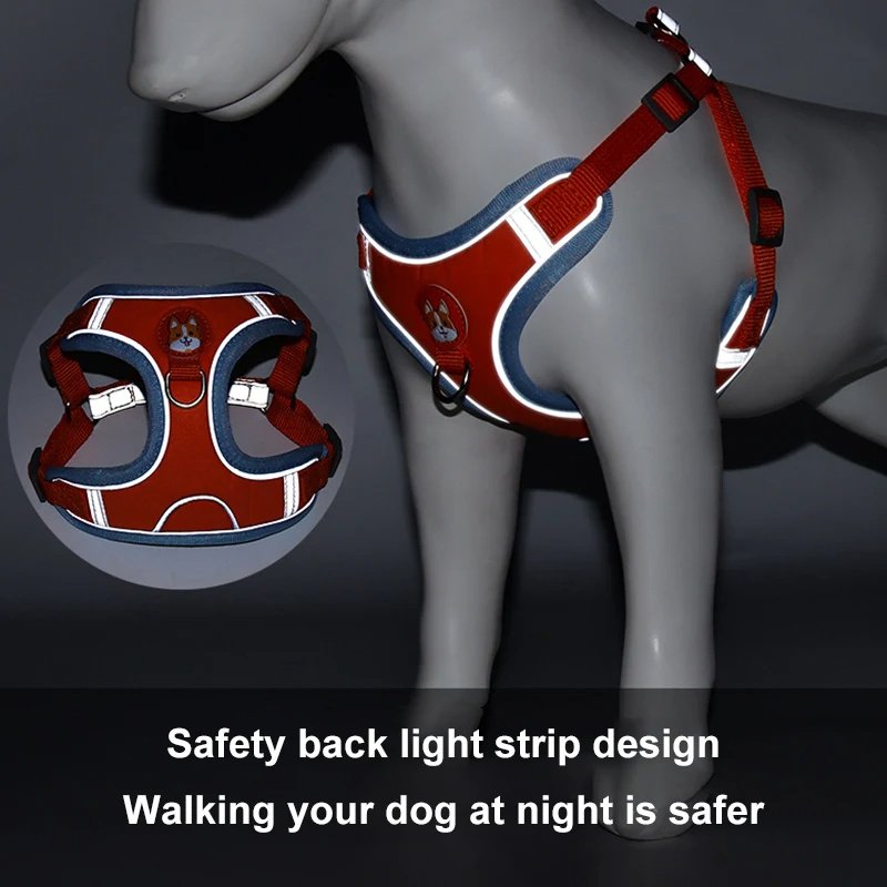 New Dog Leash And Harness Set Pet Dog Harness And Leash Set Adjustable Puppy Cat Harness Vest Reflective Walking No Pull Lead Leash For Small Dogs Chihuahua - Image 6
